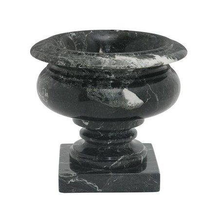 H2H Rhea Style Small Planter; Black Zebra Marble H2994172